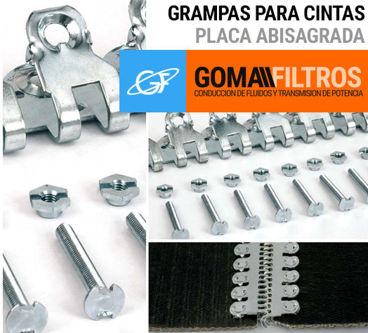 Grampa placa abisagrada