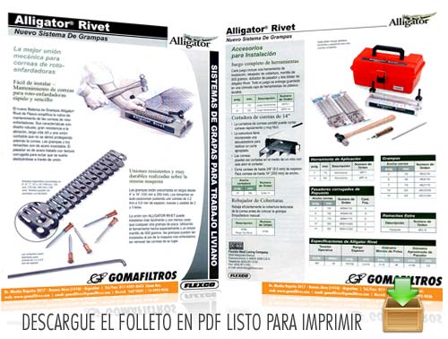 Alligator rivet folleto