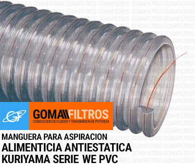 Manguera para aspiracion alimenticia antiestatica