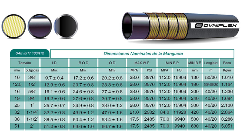 Manguera Hidráulica R12