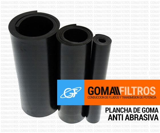 Planchas de goma abrasiva
