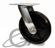 Rueda negra base giratoria